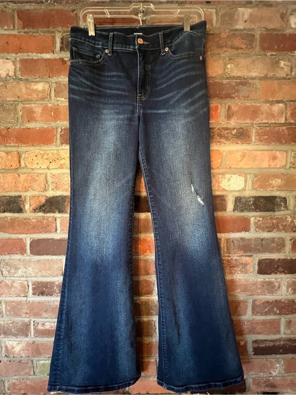 Express Women's 70’s Mid Rise Flare Jeans